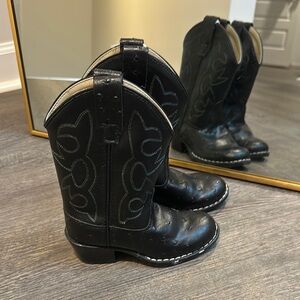 Kids Black Cowboy Boots